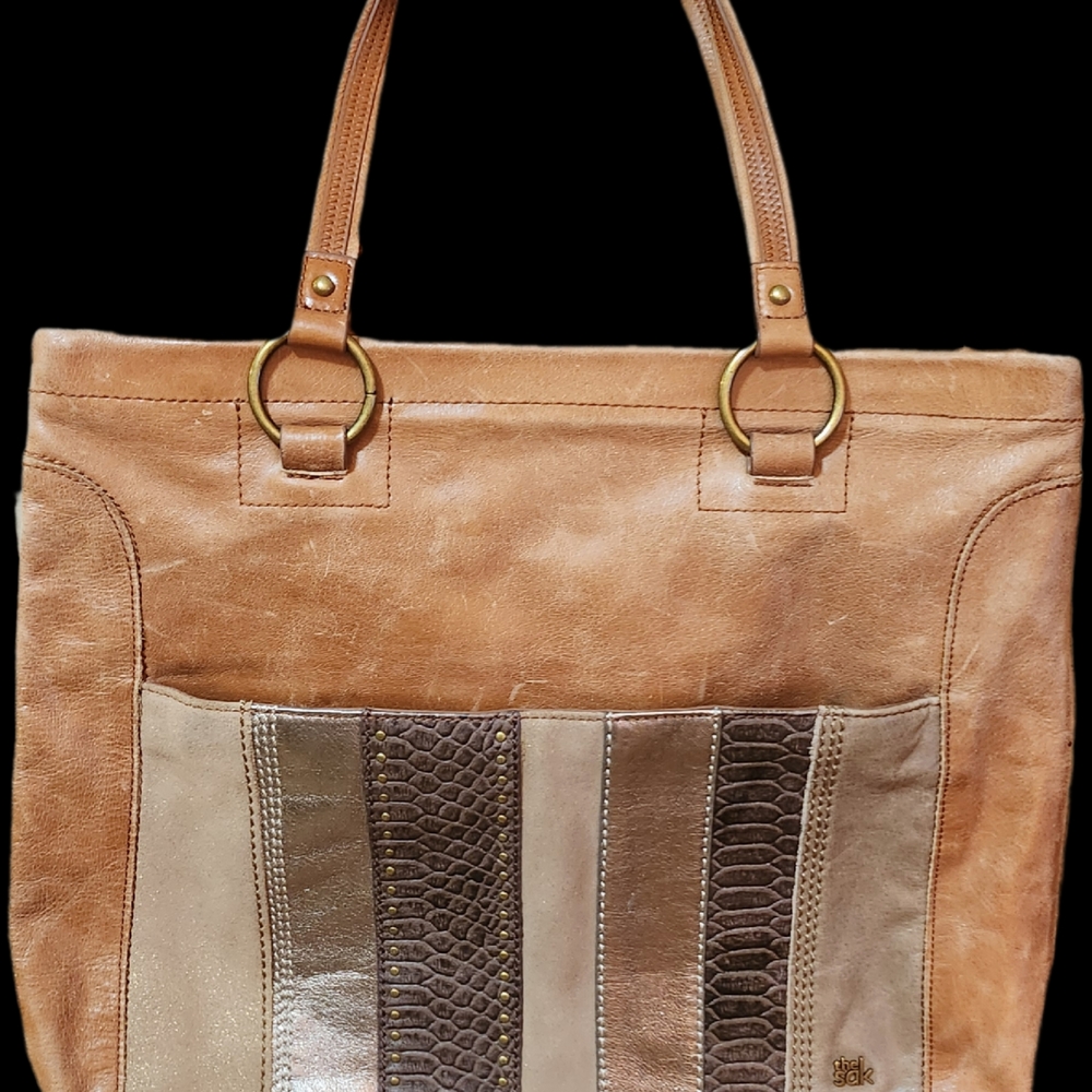 The Sak Purse Chic Brown Tote with Durable Leather Handles